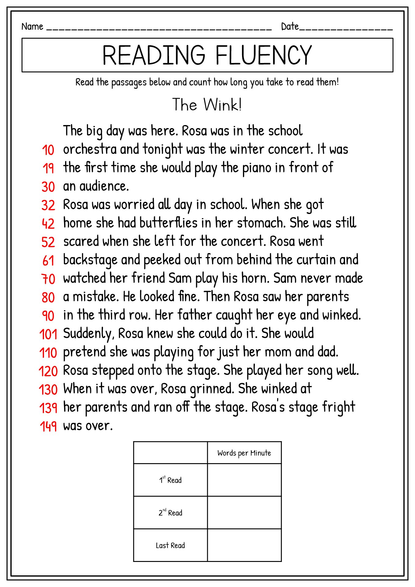 17 Reading Fluency 2nd Grade Worksheets Free PDF At Worksheeto