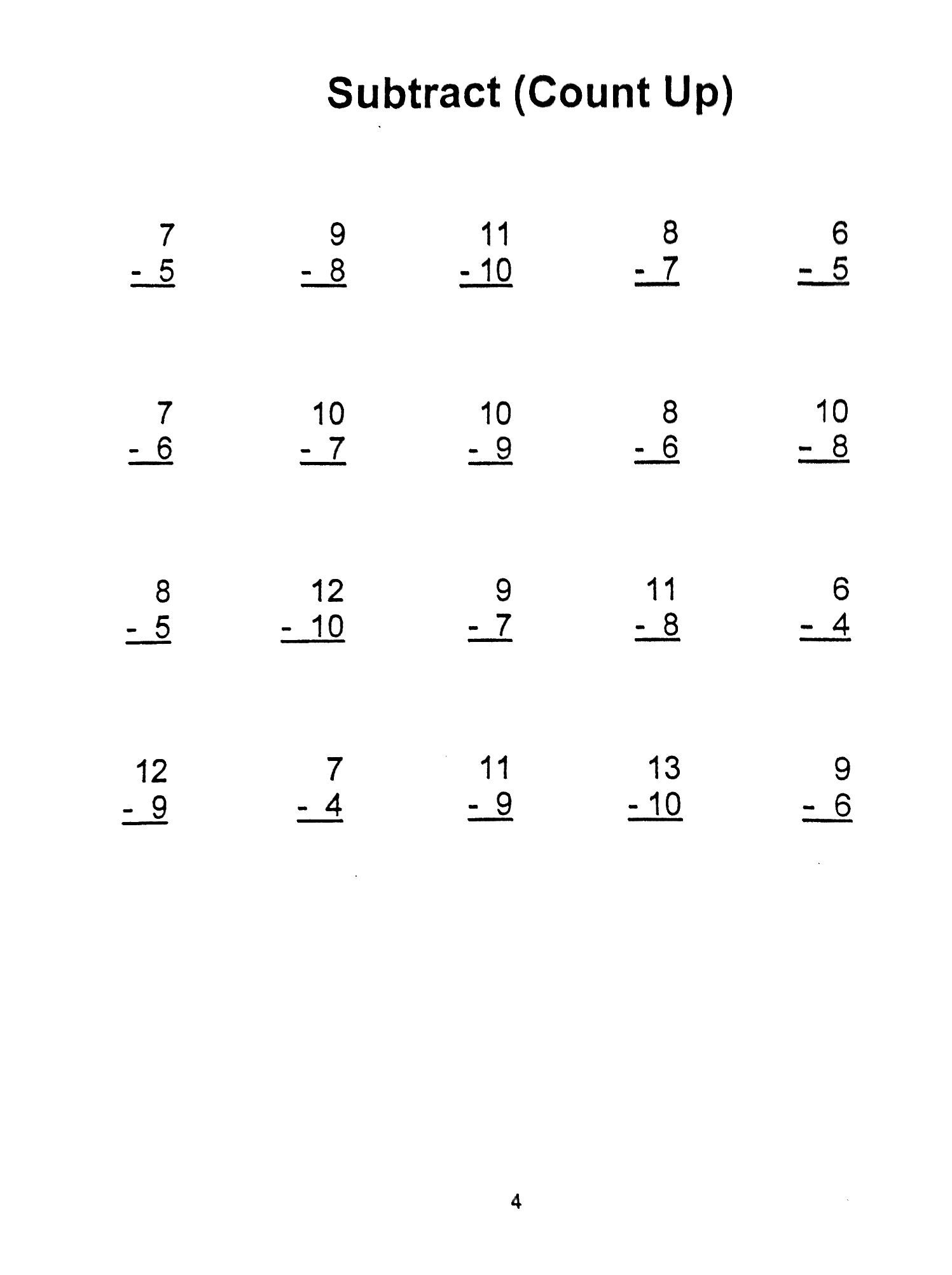 15 Counting Up Subtraction Worksheet Worksheeto