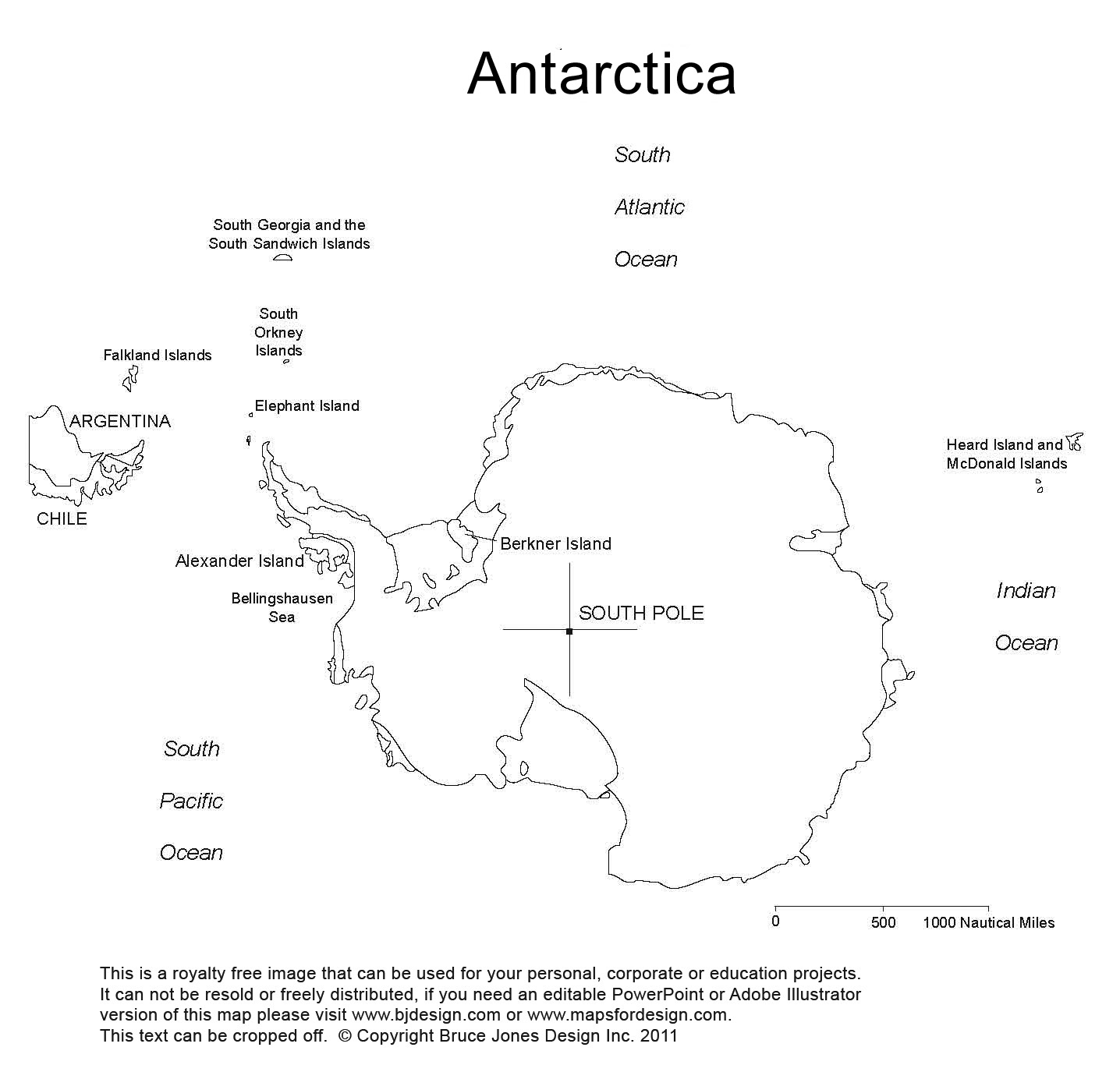 Antarctica Map for Kids Printable