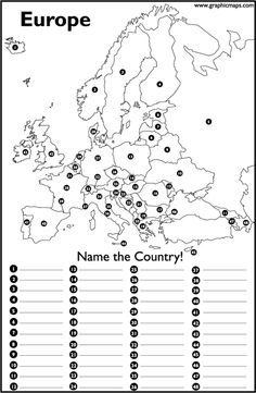 Blank Europe Map Quiz