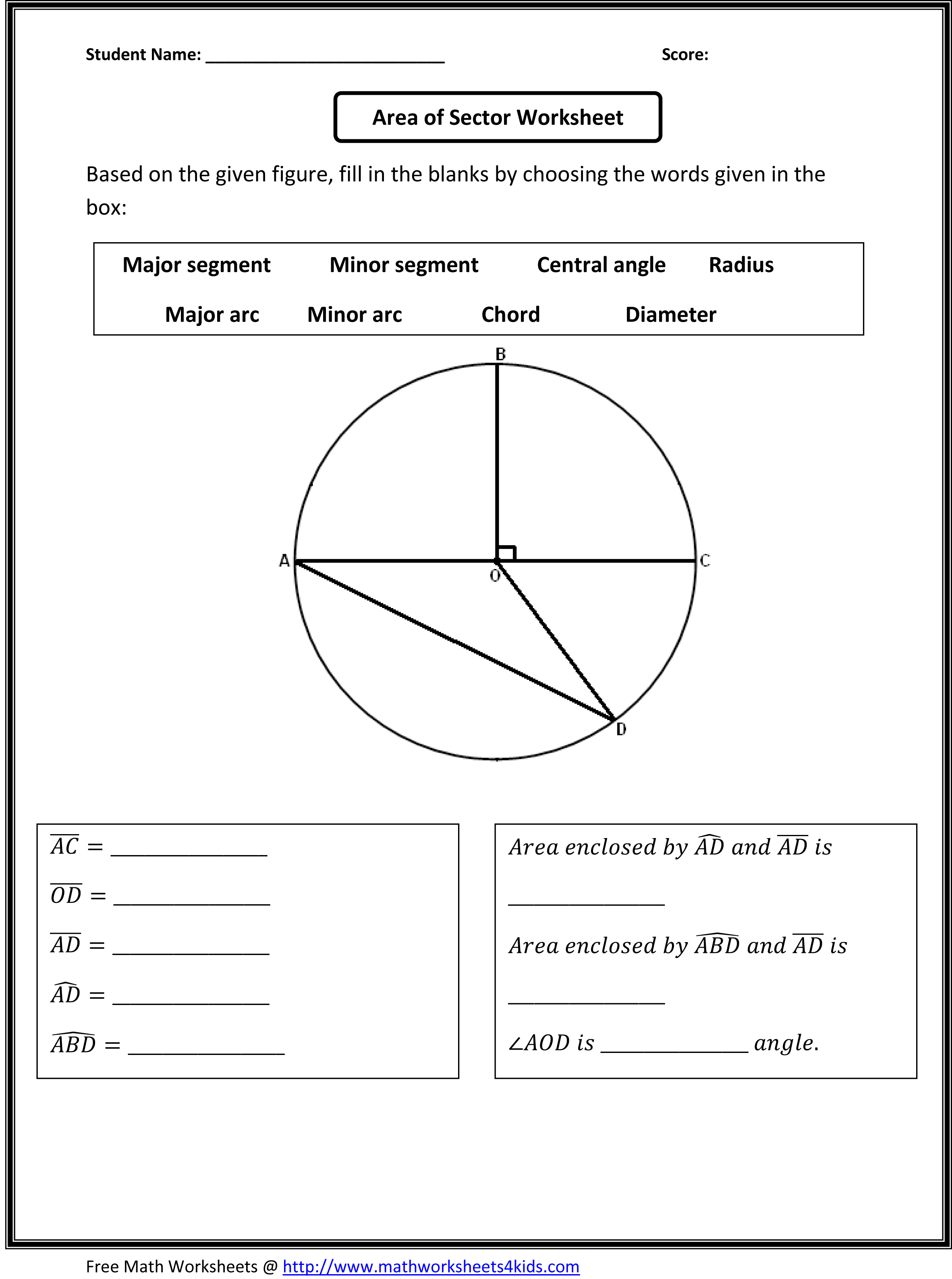 Circle Graph Worksheets 8th Grade