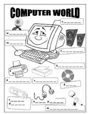 Computer Parts Worksheet for Kids