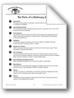 Dictionary Entry Word Worksheet