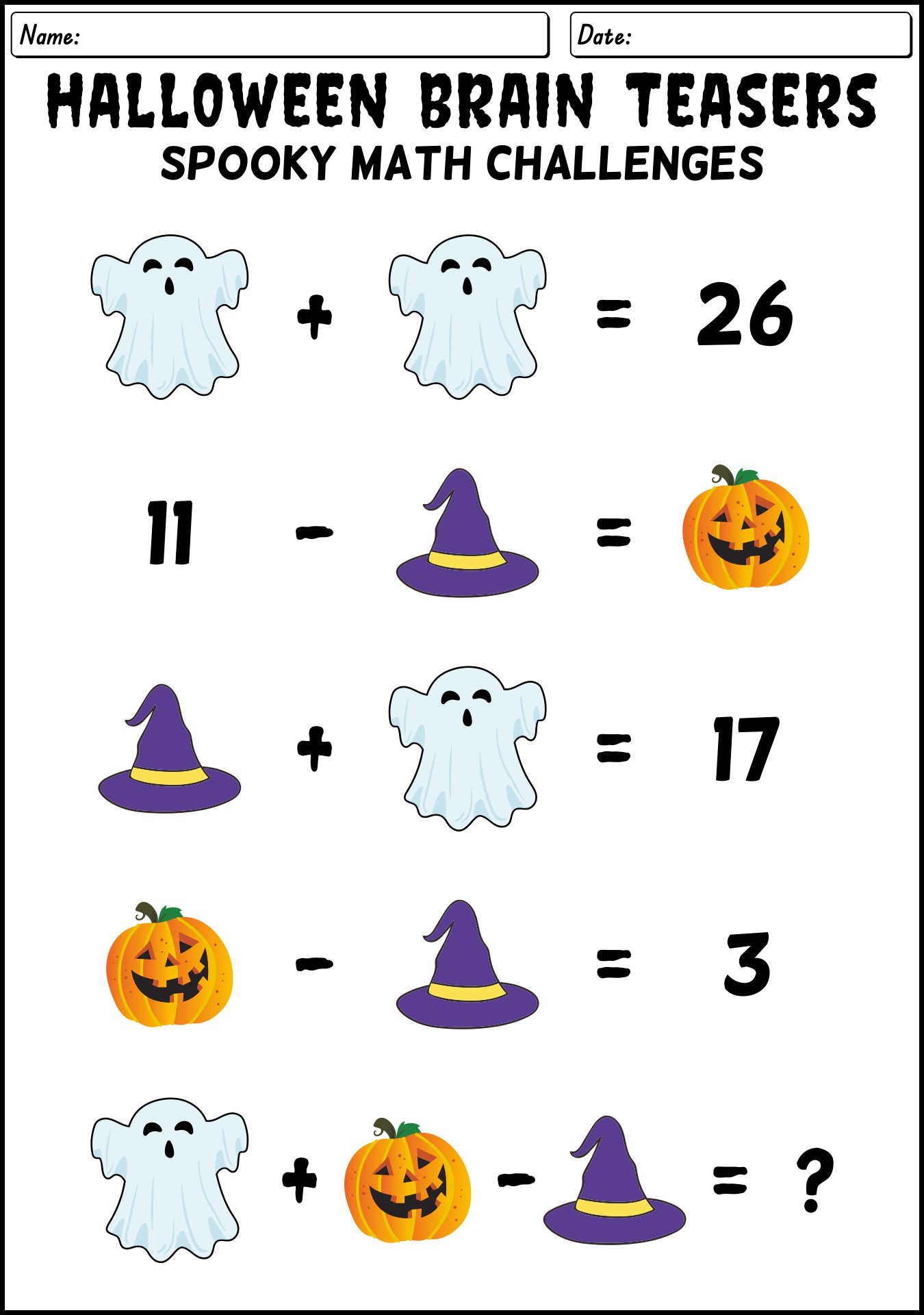 Halloween Brain Teasers