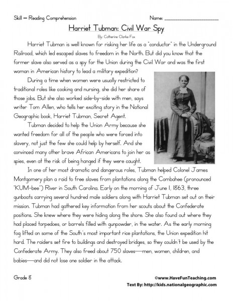 Harriet Tubman Civil War Spy