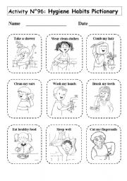 Healthy Hygiene Habits Worksheets for Kids