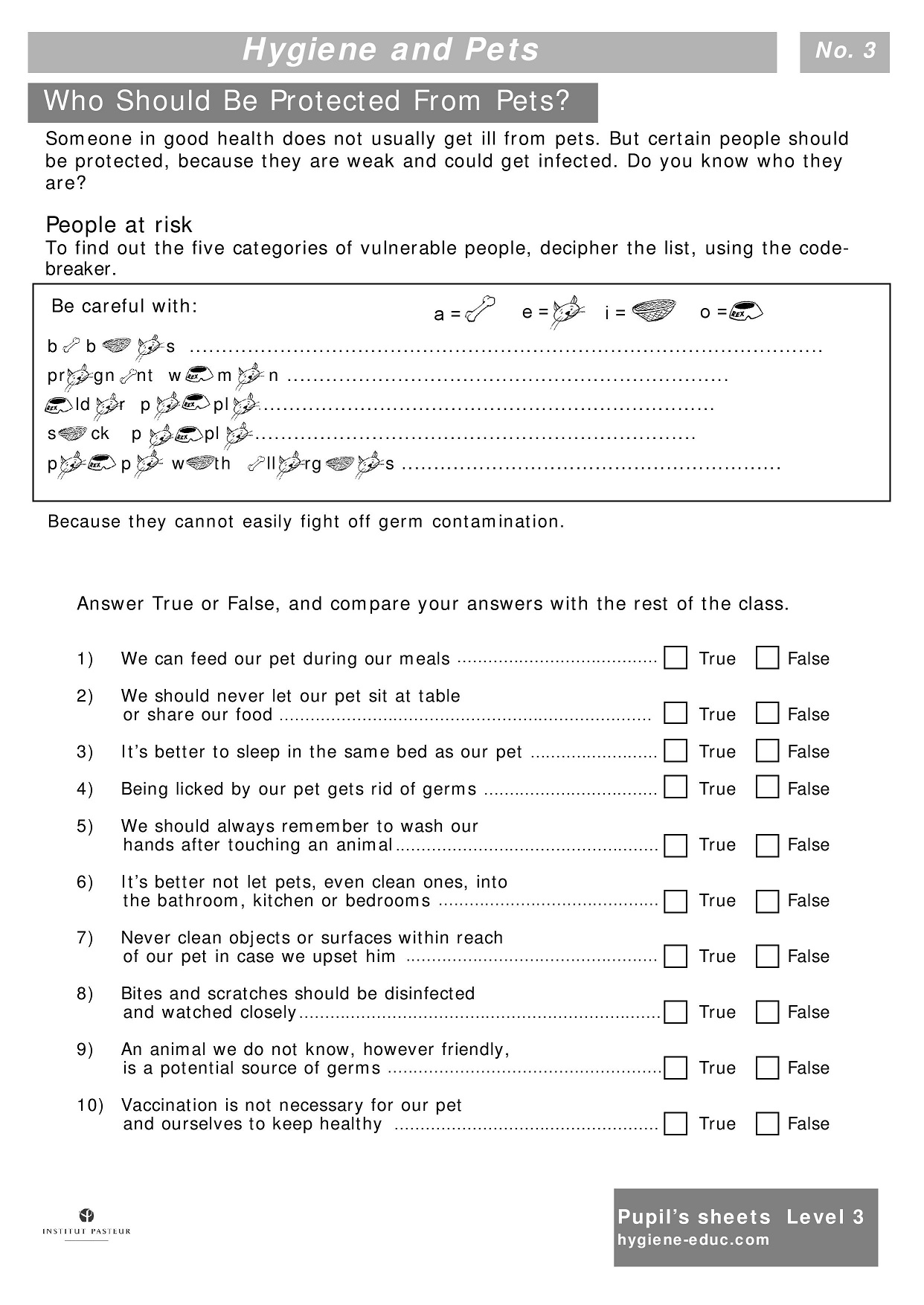 Hygiene Worksheets for Kids