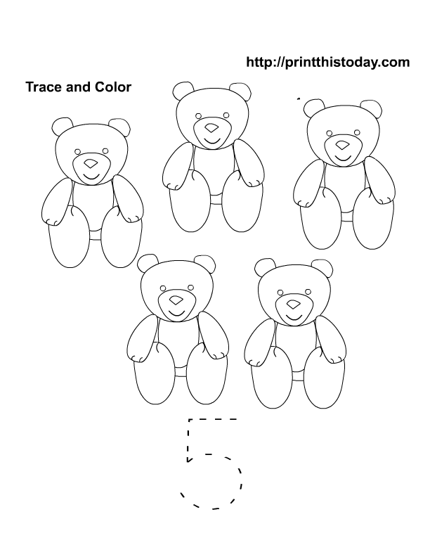 Number 5 Preschool Worksheet