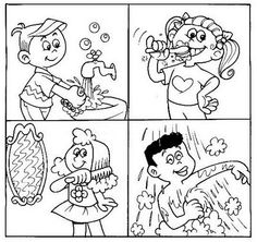 Personal Hygiene Coloring Pages