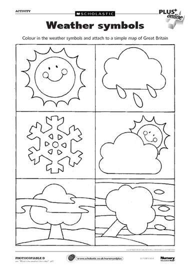 Printable Kids Weather Symbols