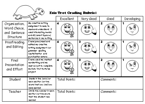 Smiley-Face Writing Rubric