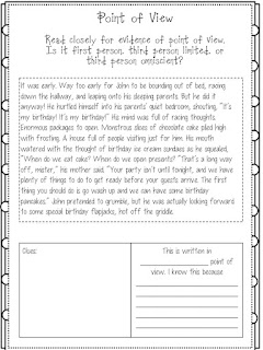 Third Person Point of View Worksheets