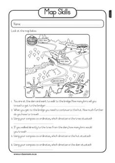 4th Grade Map Skills Worksheets