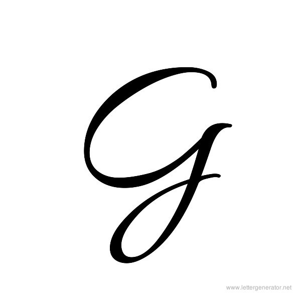 Cursive Capital Letter G