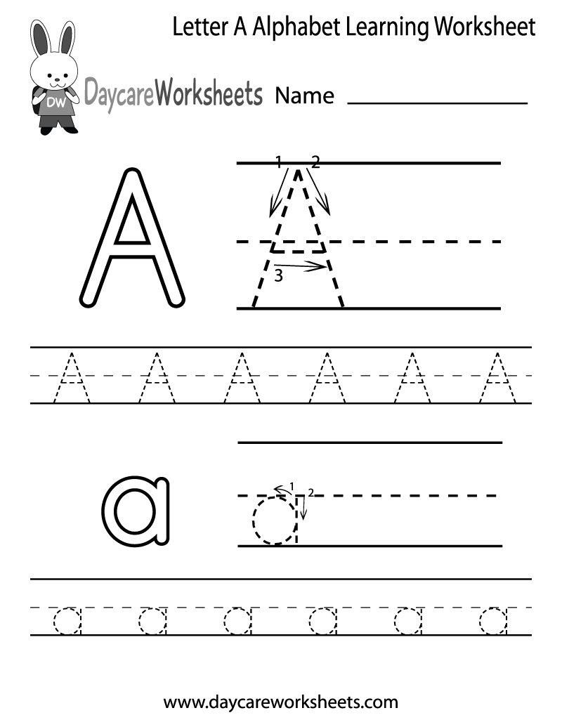 Free Printable Alphabet Letter Worksheets