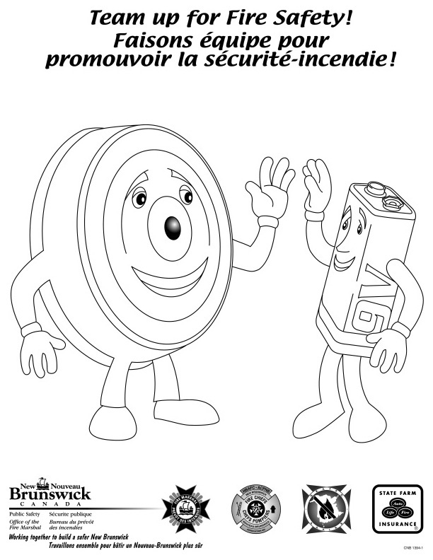 Kids Fire Safety Coloring Sheets