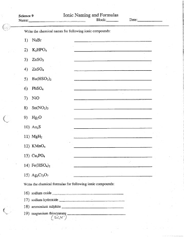 Naming Covalent Compounds Practice Worksheet Worksheeto Com