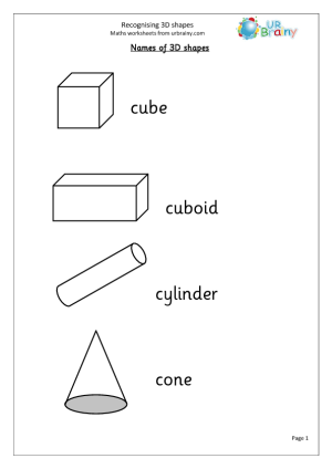 Printable 3D Shapes Worksheets