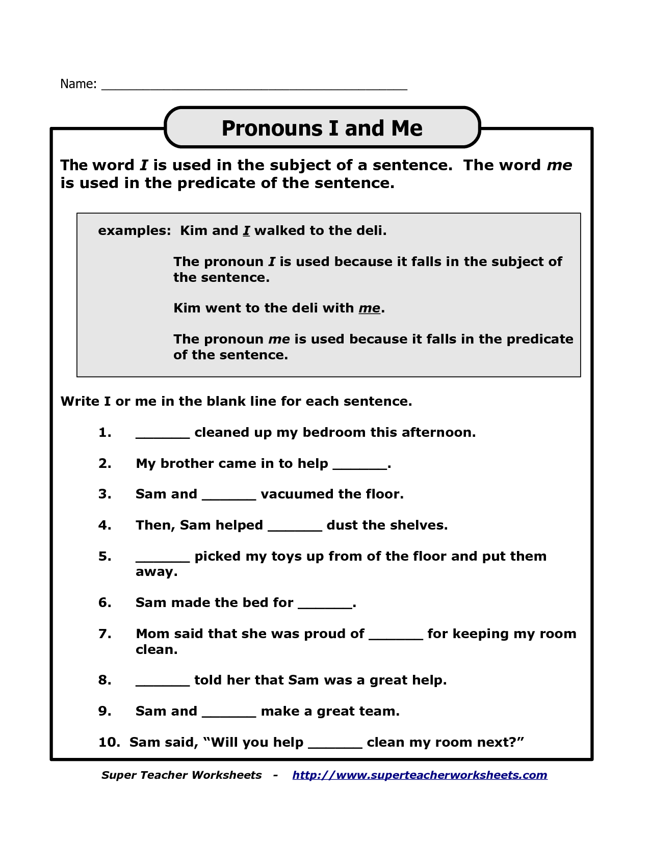 13 Intensive Pronouns Worksheets Worksheeto