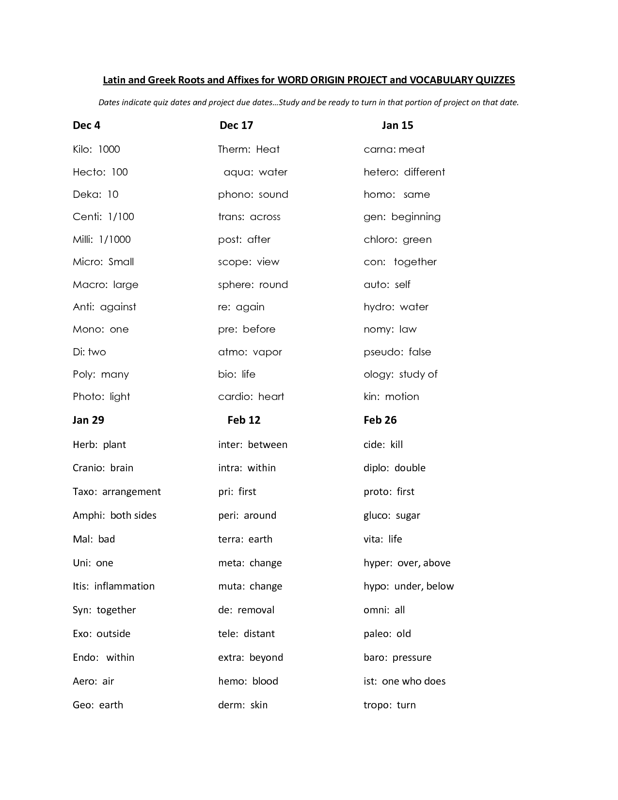 11 Greek And Latin Root Words Worksheets Worksheeto