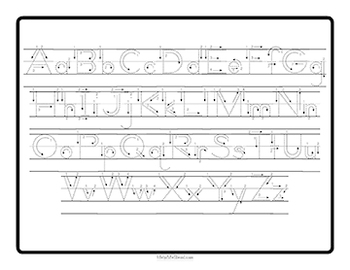 Alphabet Letter Formation Worksheet