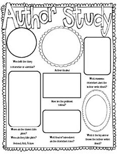 Author Study Book Report Template