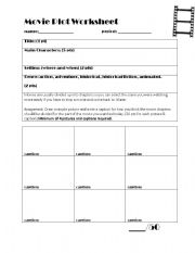 Character Setting Plot Worksheets