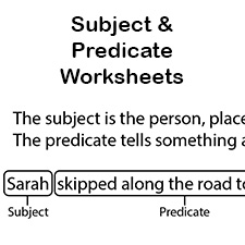 Complete Subject and Predicate Worksheets