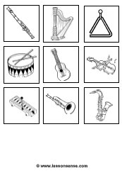 Kindergarten Music Instruments Worksheets