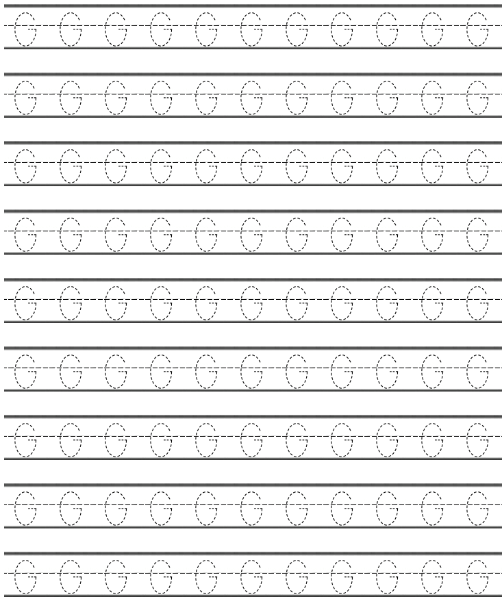 Letter G Handwriting Worksheet