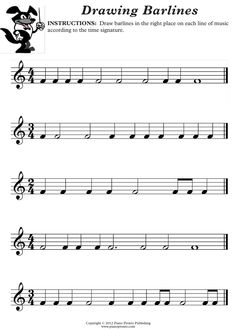 Music Theory Time Signatures Worksheet