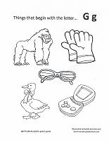 Preschool Letter G Coloring Pages