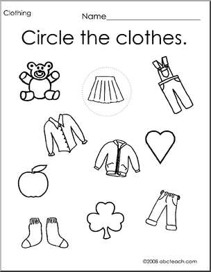 18 Best Images of Preschoolers Worksheet Identify Clothes - Preschool ...