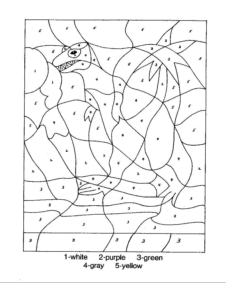 Printable Color by Number Coloring Pages