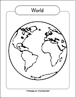 Round World Coloring Sheet