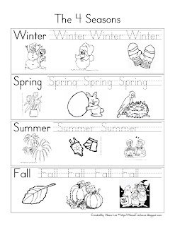 Seasons Worksheet Pre-K