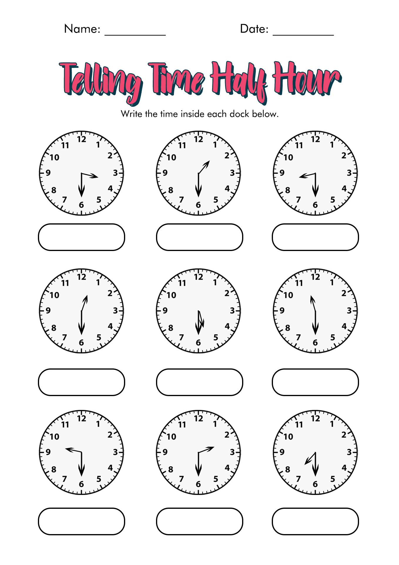 18 Clock Worksheets For Second Grade Worksheeto