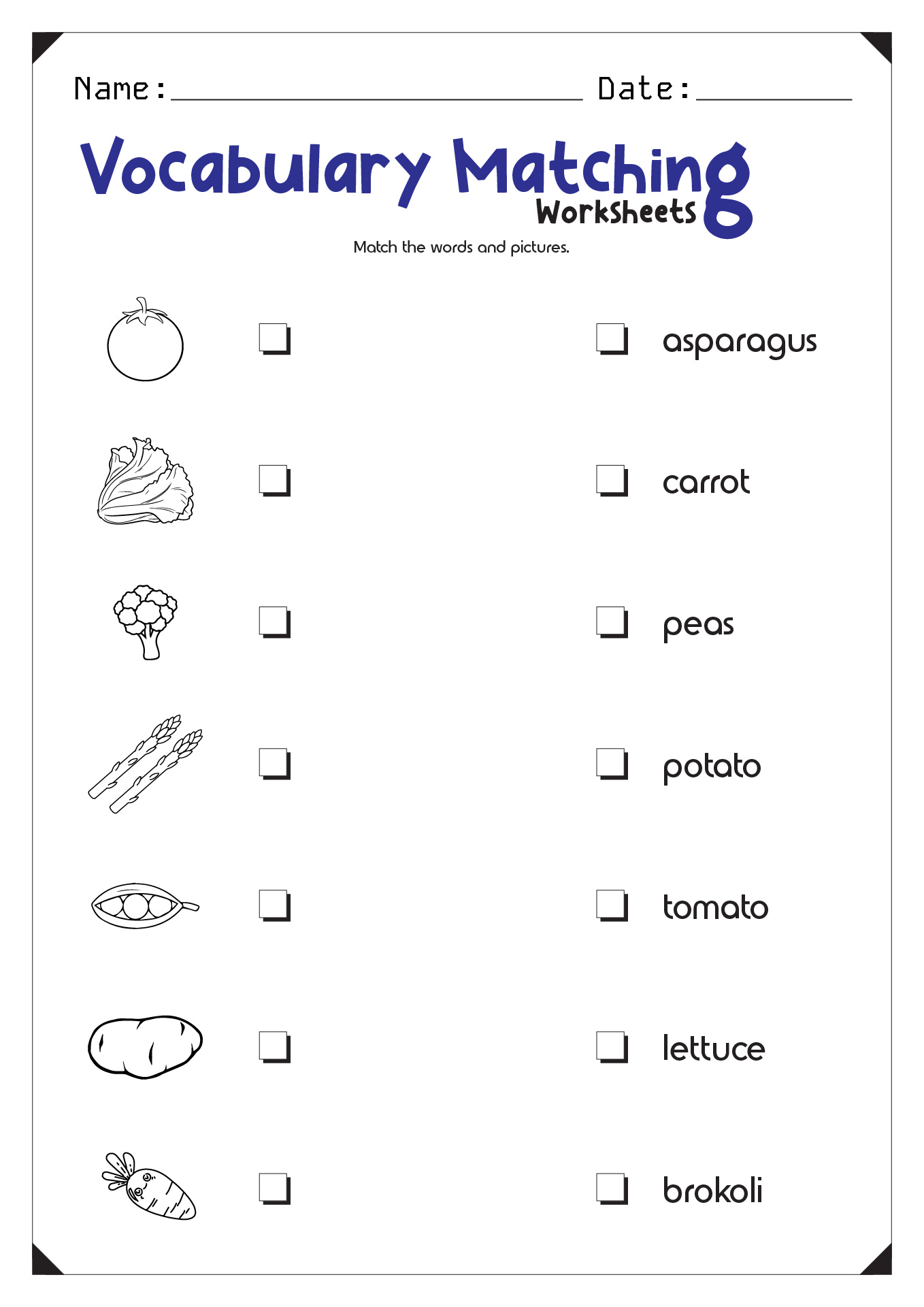 14 Matching Definitions To Words Worksheets Worksheeto