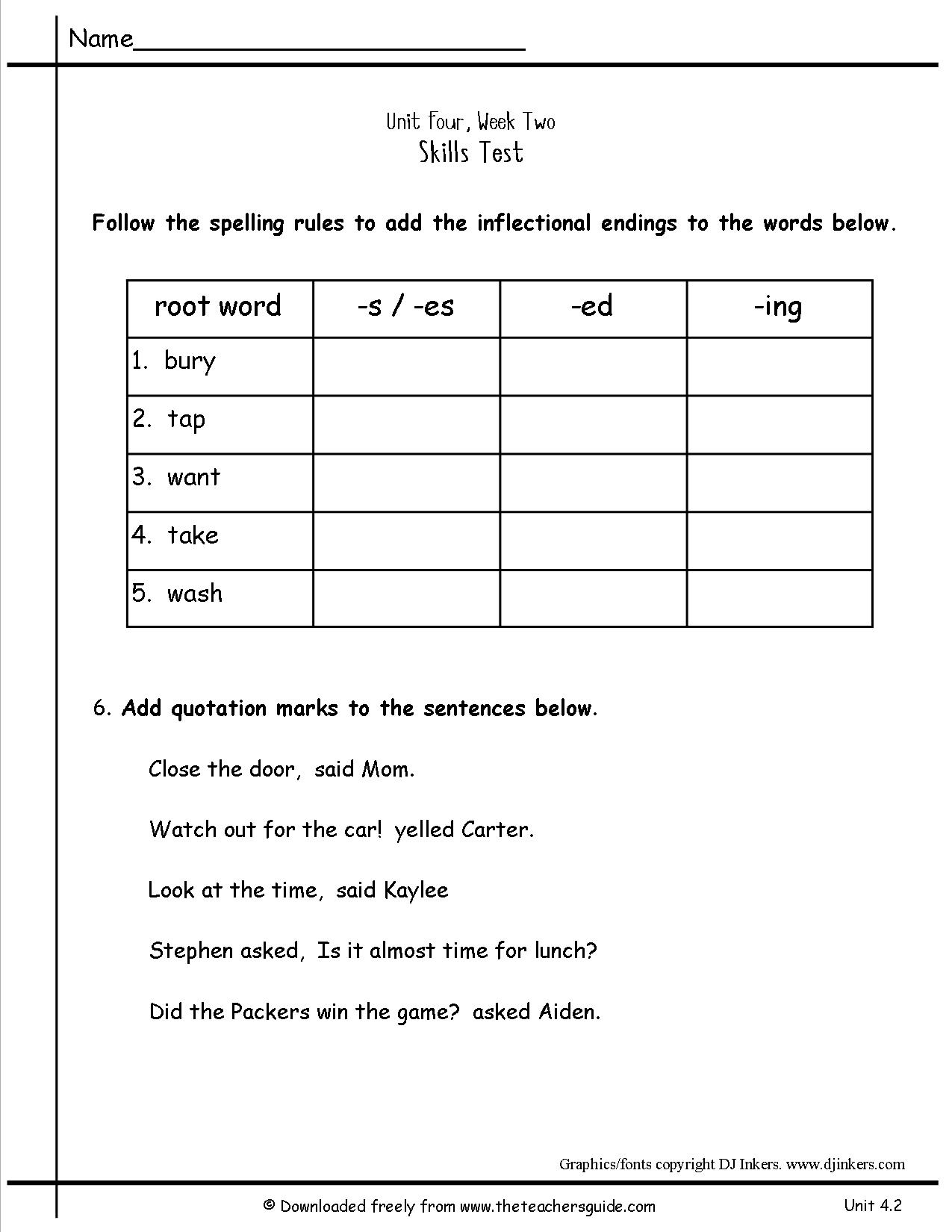 16 Ed Endings Worksheets First Grade Worksheeto