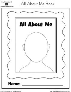 All About Me Preschool Printables