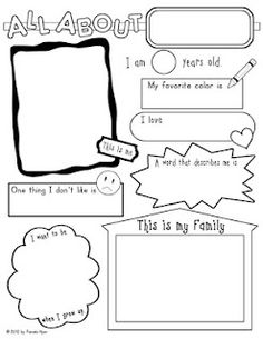 All About Me Worksheet