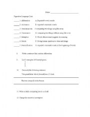 Figurative Language Worksheets Printable