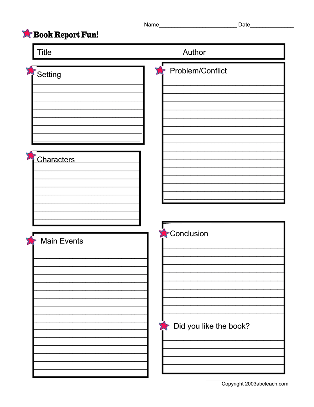 18 Fun Book Report Worksheets Worksheeto