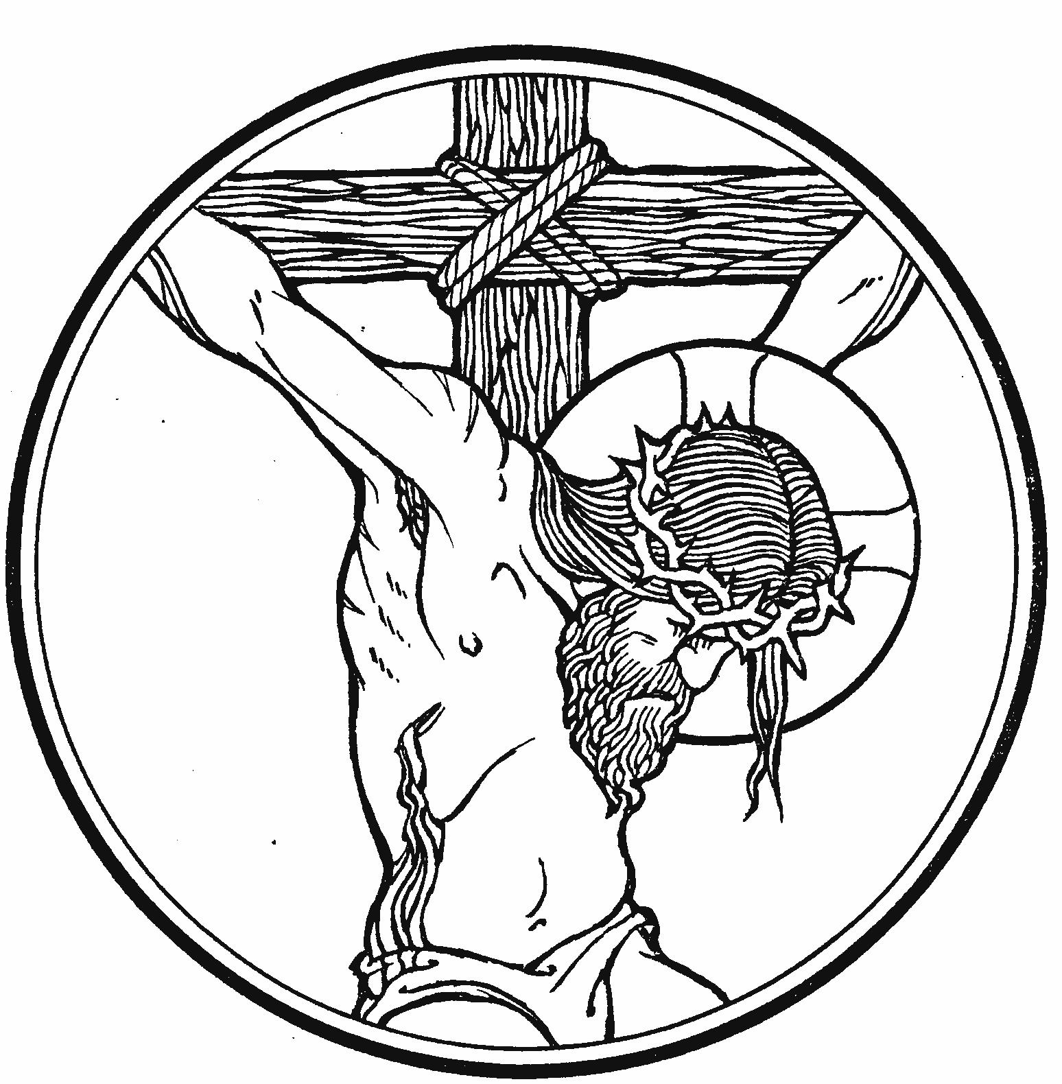 Good Friday Jesus On the Cross Coloring Pages