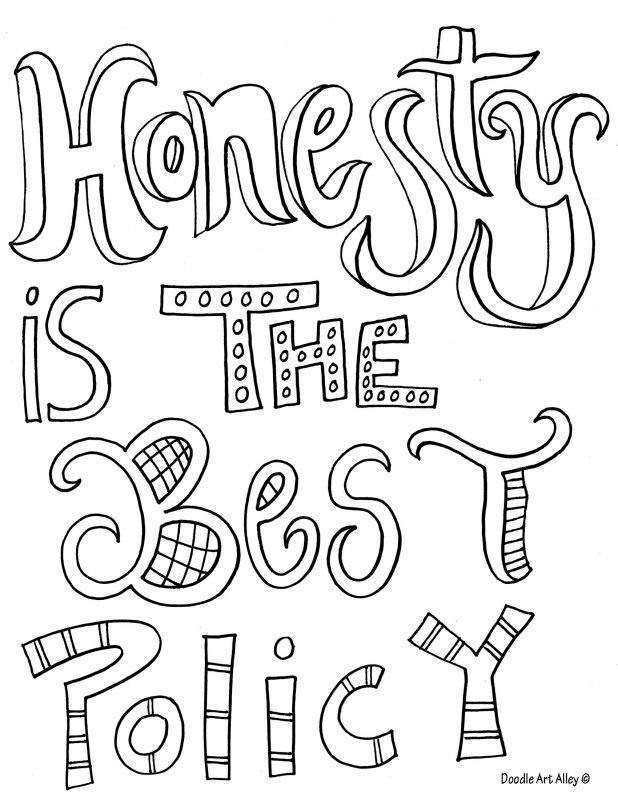 Honesty Coloring Page