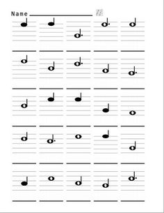 Piano Note Practice Sheets