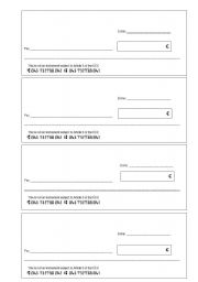 Printable Blank Check Worksheets