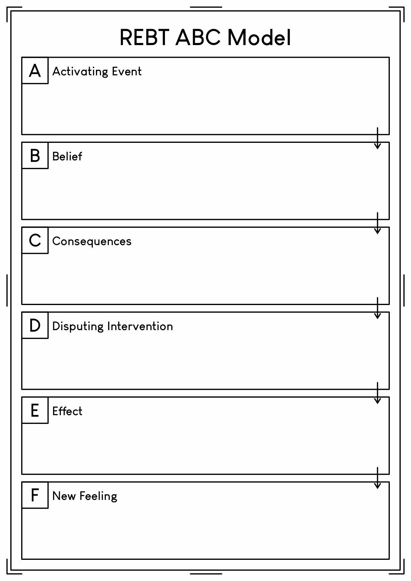 Rebt ABC Model Worksheet