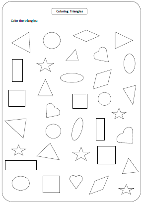 2D Shapes Coloring Worksheet