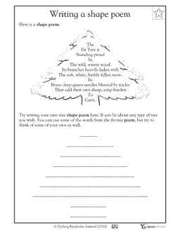 3rd Grade Poem Worksheets